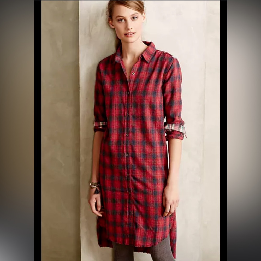 Asymmetrical Red Plaid Women's Dress
